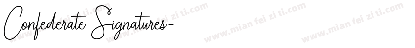 Confederate Signatures字体转换